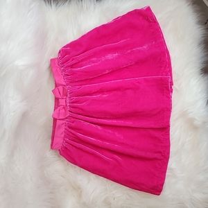 Girls Pink Velour Skirt